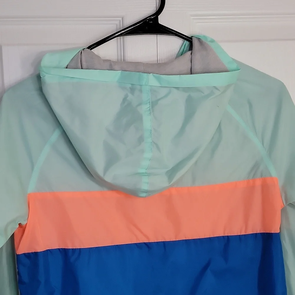 Cat & Jack Kids Colorblock Hoodie Windbreaker Jacket Girls M(8/10) Pull On